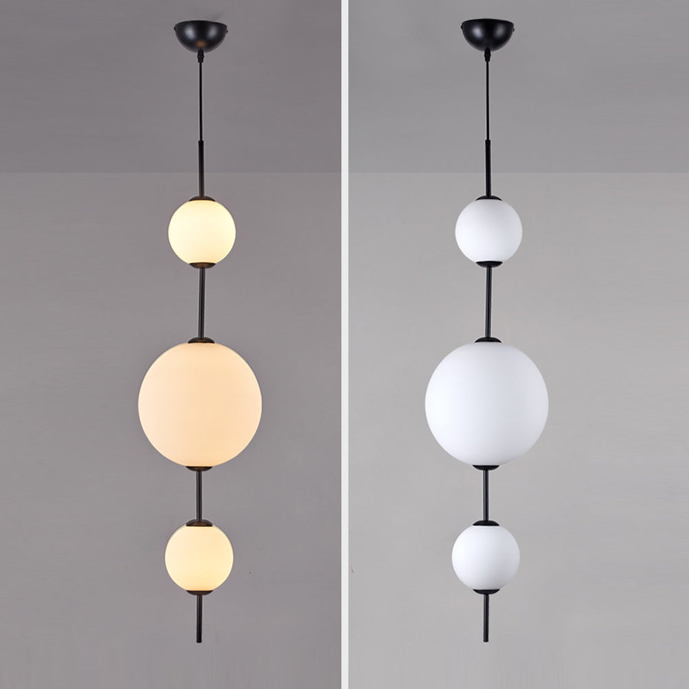 Valentina Luminaires Suspensions Bulle Moderne Simple Métal/Verre Noir Salon/Chambre à Coucher - Neutralighting