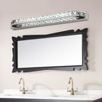 Kristy Applique Murale à Miroir LED Rectangulaire Moderne Cristal Métal Argent Salle de Bain - Neutralighting