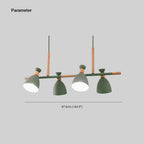 Valentina Luminaires Suspensions 4 Lampes Nordique Bois/Métal Blanc/Vert/Gris Cuisine/Salon - Neutralighting