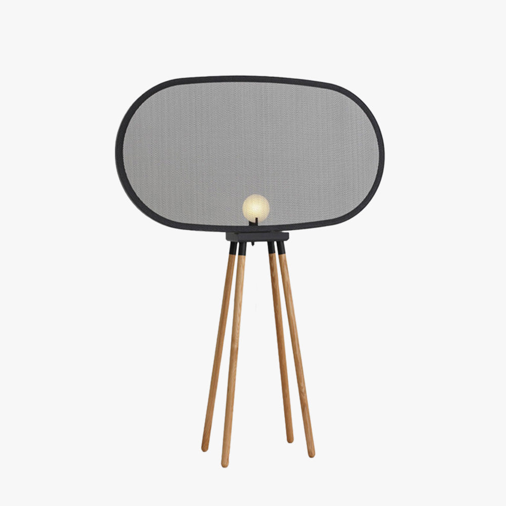 Arisha Lampadaire Géométrique Moderne, Métal/Bois, Gris, Salon - Neutralighting