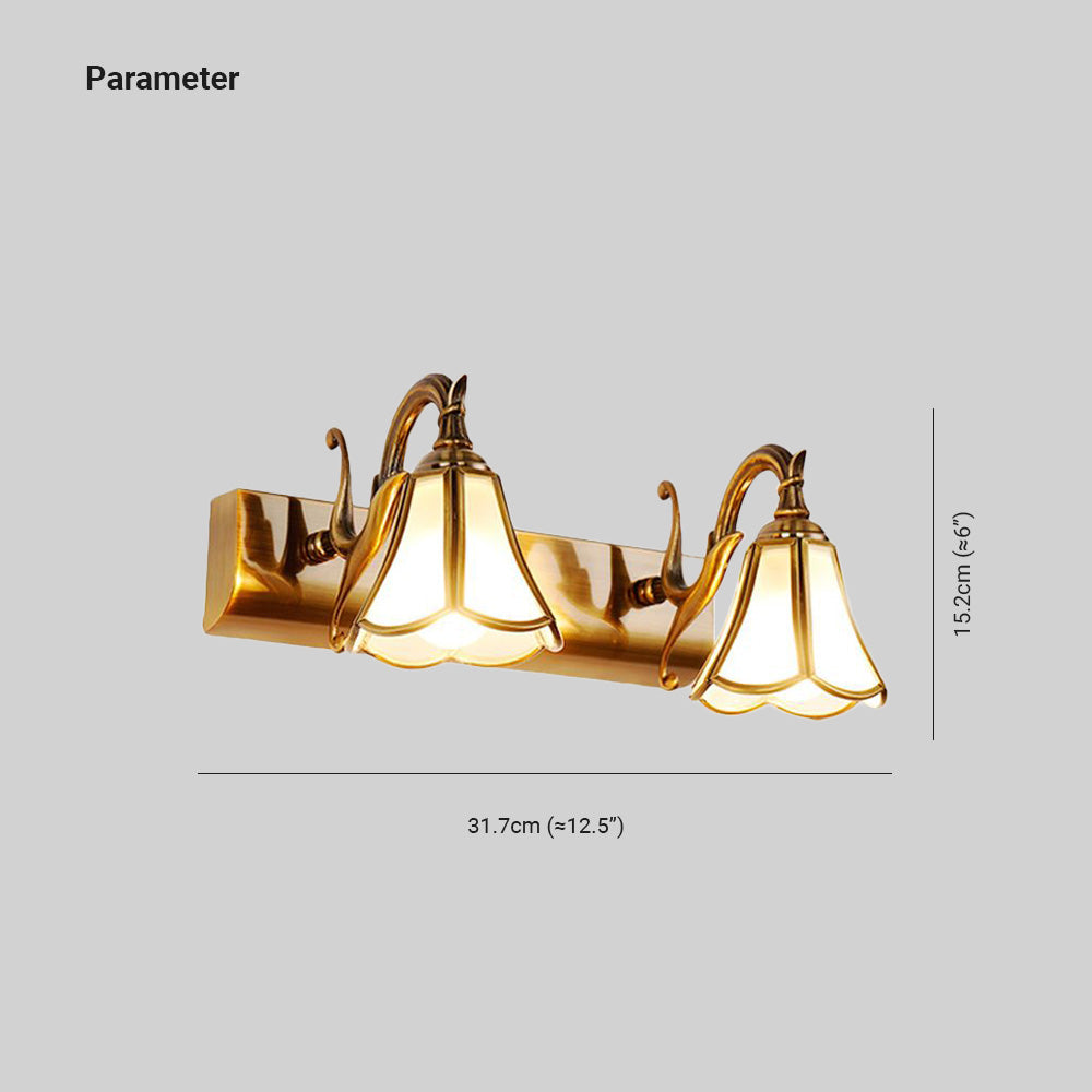 Ray Design Italien Floride Applique Murale à miroir LED Marron Métal Salle de Bain - Neutralighting