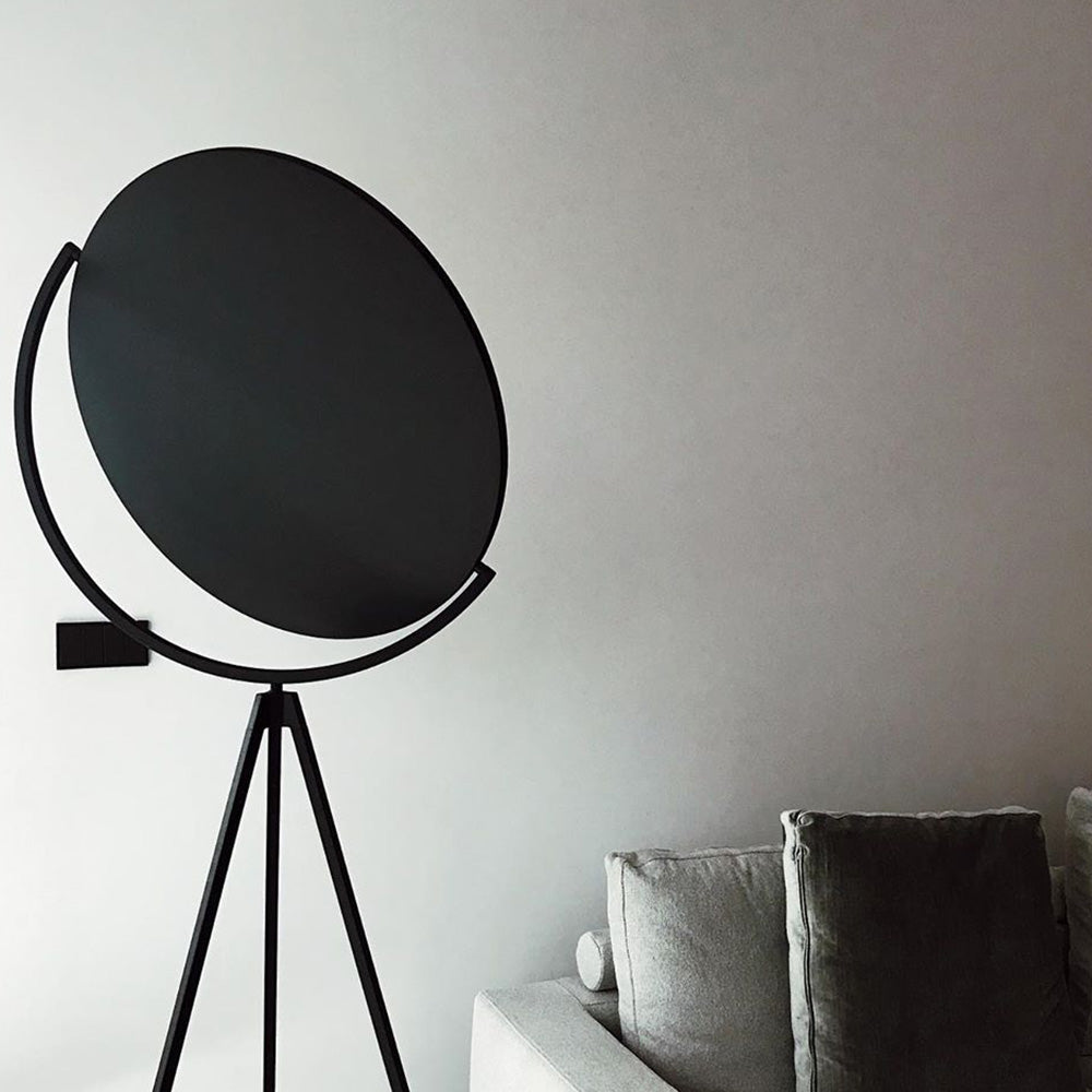 Mira Design Simple Lampadaire Rond Moderne Métal Noir/Blanc Salon - Neutralighting