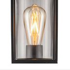 Ray Borne Extérieure Rectangulaire Moderne, Métal/Verre, Noir, Allée - Neutralighting