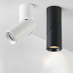 Arisha Cylindre Simple LED Plafonnier Blanc Noir Métal Salon - Neutralighting
