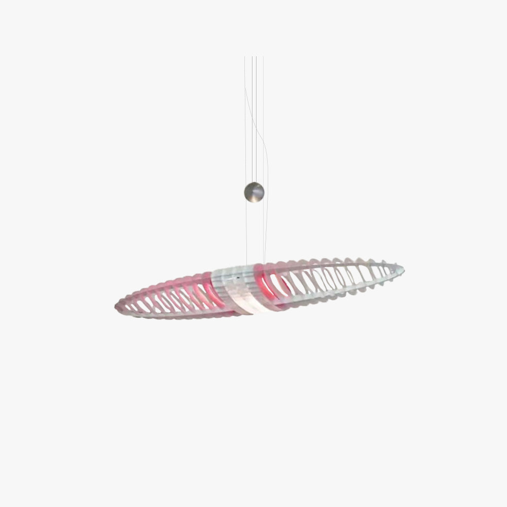 Arisha Suspension Feuille Contemporaine, Acier Inoxydable/Acrylique, Chambre - Neutralighting