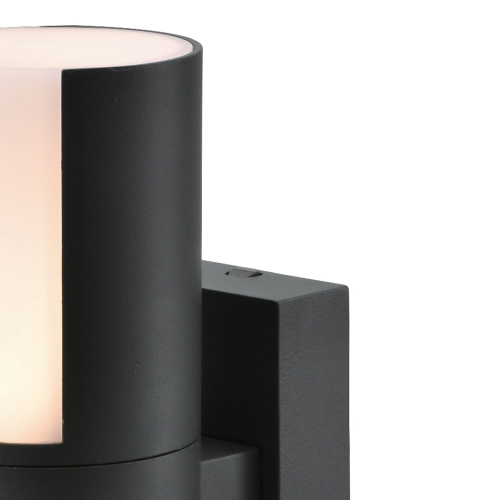 Ray Borne Extérieure Pivotante Moderne, Métal, Noir, Allée - Neutralighting