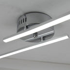 Ray Applique Murale à Miroir Design LED Linéaire Moderne Métal/Gel de Silice Noir/Argent Salle de Bain - Neutralighting