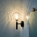 Valentina Applique Murale LED Boule Simple Moderne Métal/Verre Noir/Or Couloir/Chambre/Salon - Neutralighting