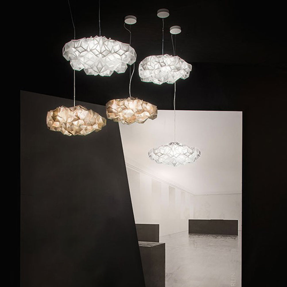 Arisha Suspension Irrégulier Géométrique, Metal/Acrylique, Blanc/Noir, Chambre - Neutralighting