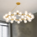 Valentina Luminaires Suspensions Design LED Art Deco Métal Verre Or Chambre à Coucher/Salon - Neutralighting