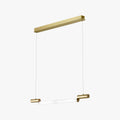 Ray Suspension Linéaire Minimaliste, Aluminium/PVC, Or, Salon - Neutralighting