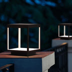 Ray Lampe de Poteau Rectangulaire Moderne, Métal, Noir, Jardin - Neutralighting