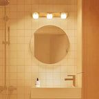 Muto Applique Murale Linéaire Moderen, Bois/Verre, Bûche, Salle de Bain - Neutralighting