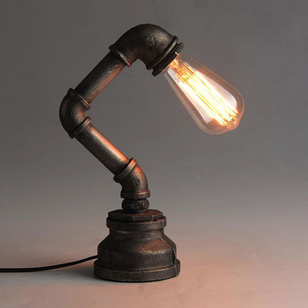 Silva Lampe de Table Sans Fil LED Cylindre Vintage Métal Noir Salon/Chambre à coucher - Neutralighting