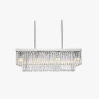 Kristy Design Luminaires Suspensions Rectangulaire Contemporain Métal/Cristal Blanc Salle à Manger/Salon - Neutralighting