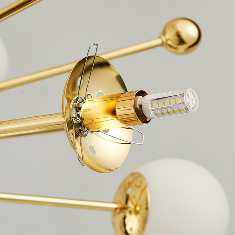 Silva Moderne LED Lustre Or Verre Salon/Chambre À Coucher/Salle À Manger - Neutralighting