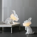 Lampe de Table lapin Moderne, Résine, Blanc, Salon - Neutralighting