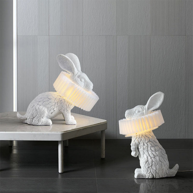Lampe de Table lapin Moderne, Résine, Blanc, Salon - Neutralighting