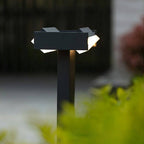 Ray Borne Extérieure Pivotante Moderne, Métal, Noir, Allée - Neutralighting