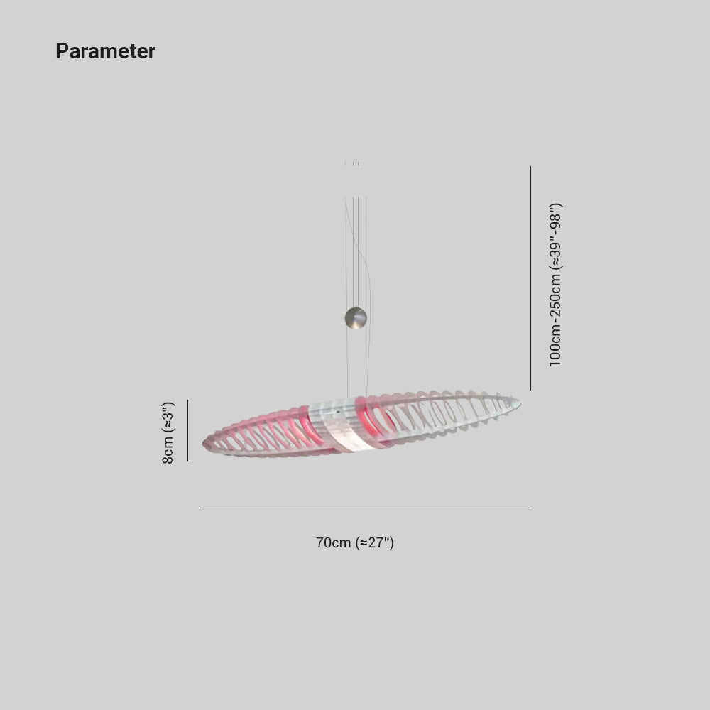 Arisha Suspension Feuille Contemporaine, Acier Inoxydable/Acrylique, Chambre - Neutralighting