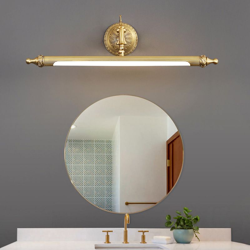 Ray Moderne LED Applique Murale à Miroir Vintage Métal/Acrylique Or Salle de Bain - Neutralighting