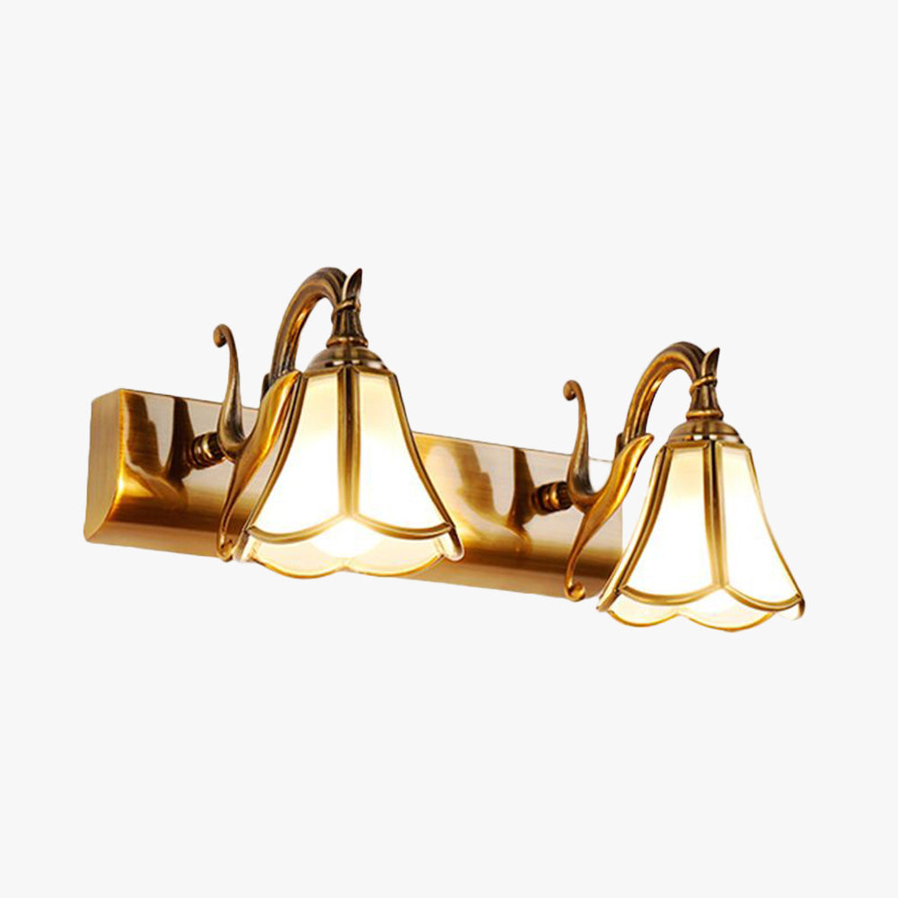 Ray Design Italien Floride Applique Murale à miroir LED Marron Métal Salle de Bain - Neutralighting