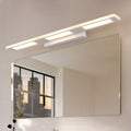 Arisha Applique Murale à Miroir Rectangulaire Design LED Moderne Métal Acrylique Blanc Salle de Bain - Neutralighting