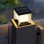 Aria Lampe de Poteau Lune Moderne, Métal/Acrylique, Noir, Cour - Neutralighting