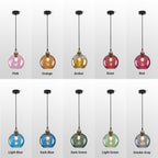 Water Ripple Suspension Boule Moderne Verre Rouge/Vert/Bleu Salon - Neutralighting