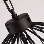 Arisha Industrielle LED Suspension Noir Métal Cristal Salon Salle à manger - Neutralighting