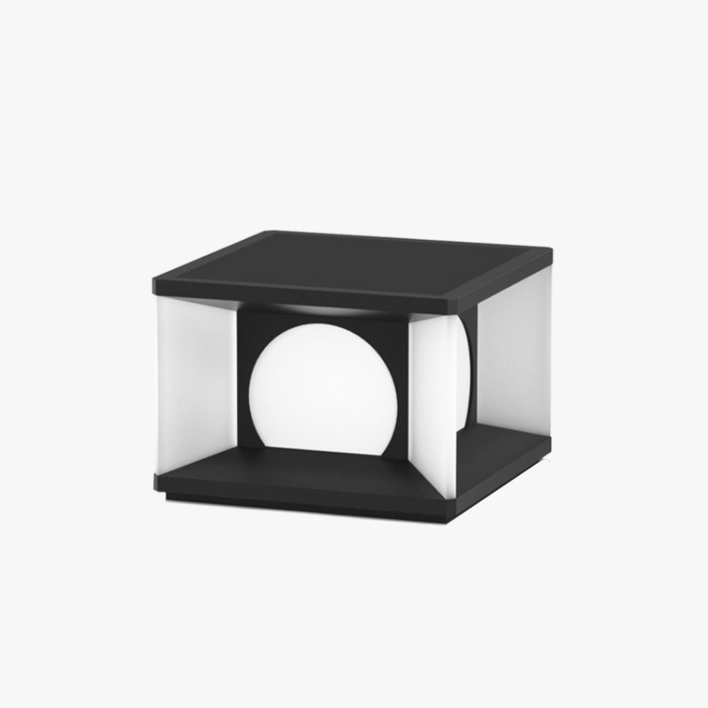 Ray Lampe Solaire Pilier Moderne, Métal, Noir, Allée, Câble Solaire - Neutralighting