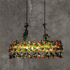 Silva Art LED Suspension Vert Métal Bois Salle à manger Salon - Neutralighting