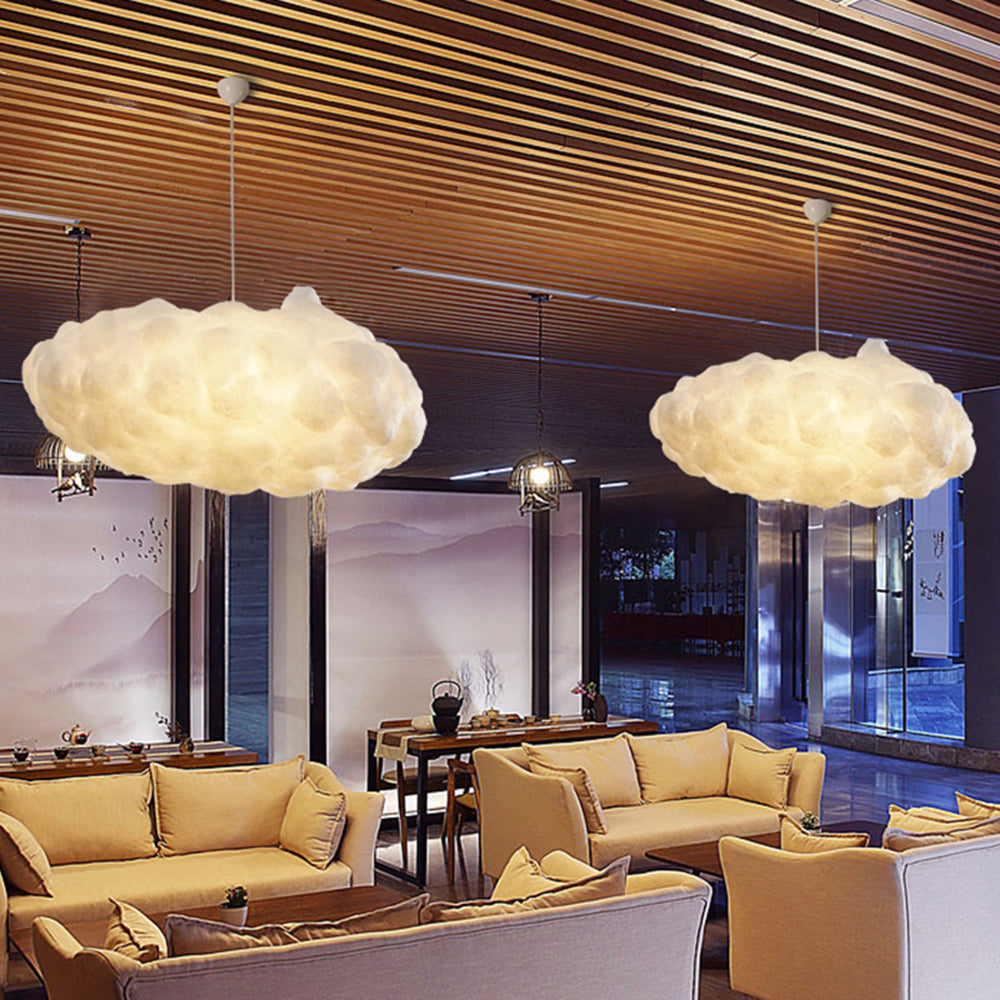 Nuage Suspension Nuage Art Deco Blanc Salon/Chambre à Coucher - Neutralighting
