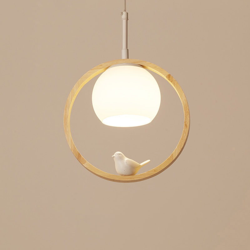 Alixor Suspension Rond Nordique. Bois/Métal. Bois. Chambre - Neutralighting