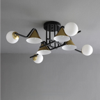 Arisha Design LED Plafonnier Métal/Verre Salon/Chambre à Coucher - Neutralighting