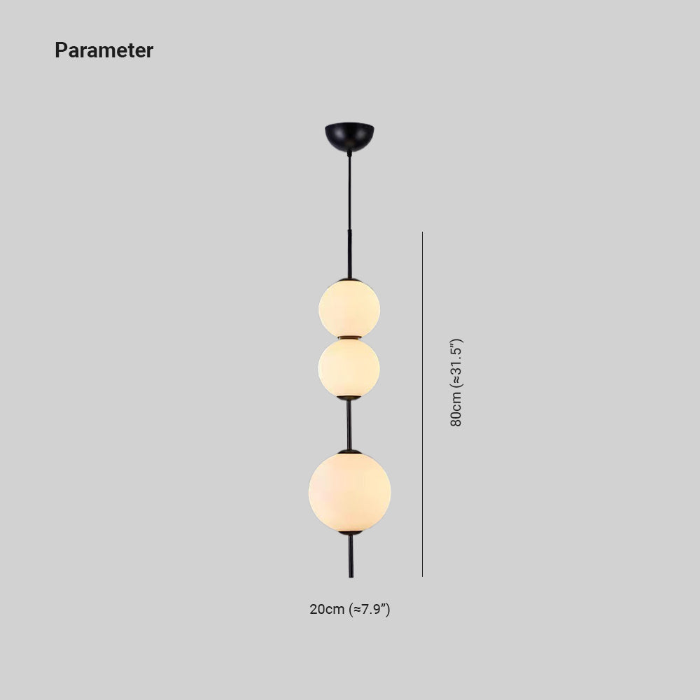 Valentina Luminaires Suspensions Bulle Moderne Simple Métal/Verre Noir Salon/Chambre à Coucher - Neutralighting