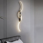 Lumor Applique Murale Vague Design Moderne Noir/Or Salon - Neutralighting