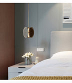 Valentina Suspension Rond LED Simplicité Noir Métal/Verre Chambre à Coucher - Neutralighting