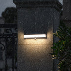 Ray Applique Minimaliste Rectangulaire Moderne, Câble/Solaire, Acrylique, Noir/Blanc, Jardin - Neutralighting