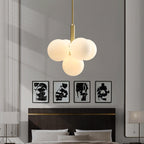 Valentina Nordique LED Lustre Cuivre Verre Salon/Chambre À Coucher - Neutralighting