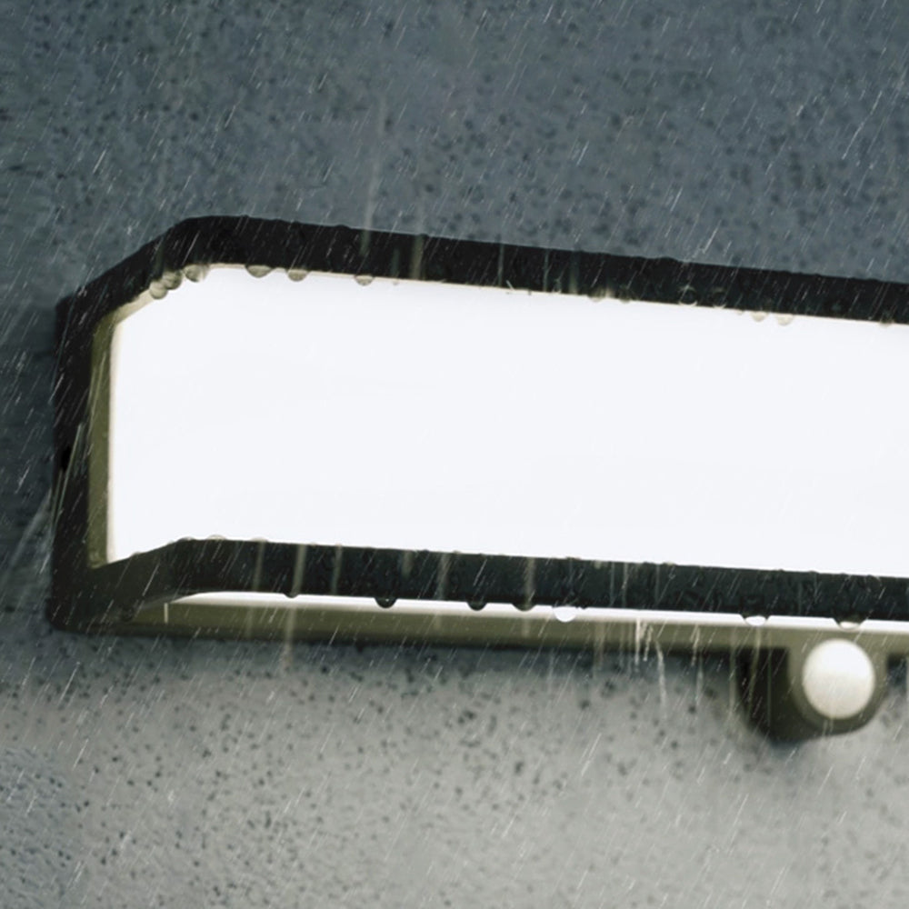 Ray Applique Minimaliste Rectangulaire Moderne, Câble/Solaire, Acrylique, Noir/Blanc, Jardin - Neutralighting