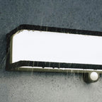 Ray Applique Minimaliste Rectangulaire Moderne, Câble/Solaire, Acrylique, Noir/Blanc, Jardin - Neutralighting