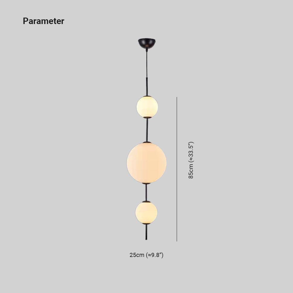 Valentina Luminaires Suspensions Bulle Moderne Simple Métal/Verre Noir Salon/Chambre à Coucher - Neutralighting