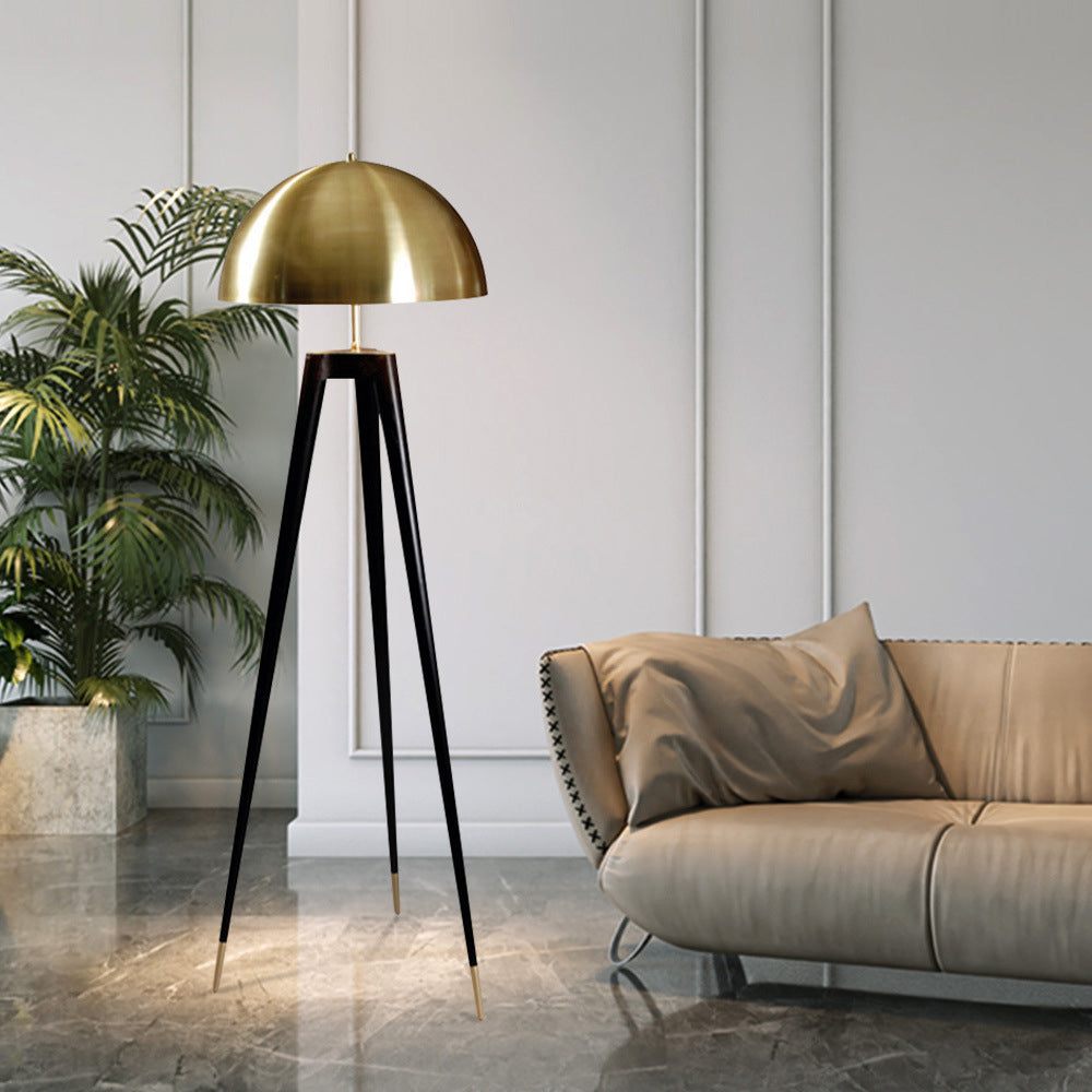 Arisha Design Lampadaire Tripode Moderne Métal Noir Or Bureau/Chambre à Coucher/Salon - Neutralighting