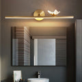 Arisha Applique Murale à Miroir Design Italien Iibellules Moderne Acrylique/Métal Doré Salle de Bain - Neutralighting