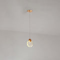 Kristy Suspension Ronde Nordique, Métal/Cristal, Doré, Escalier/Salon - Neutralighting