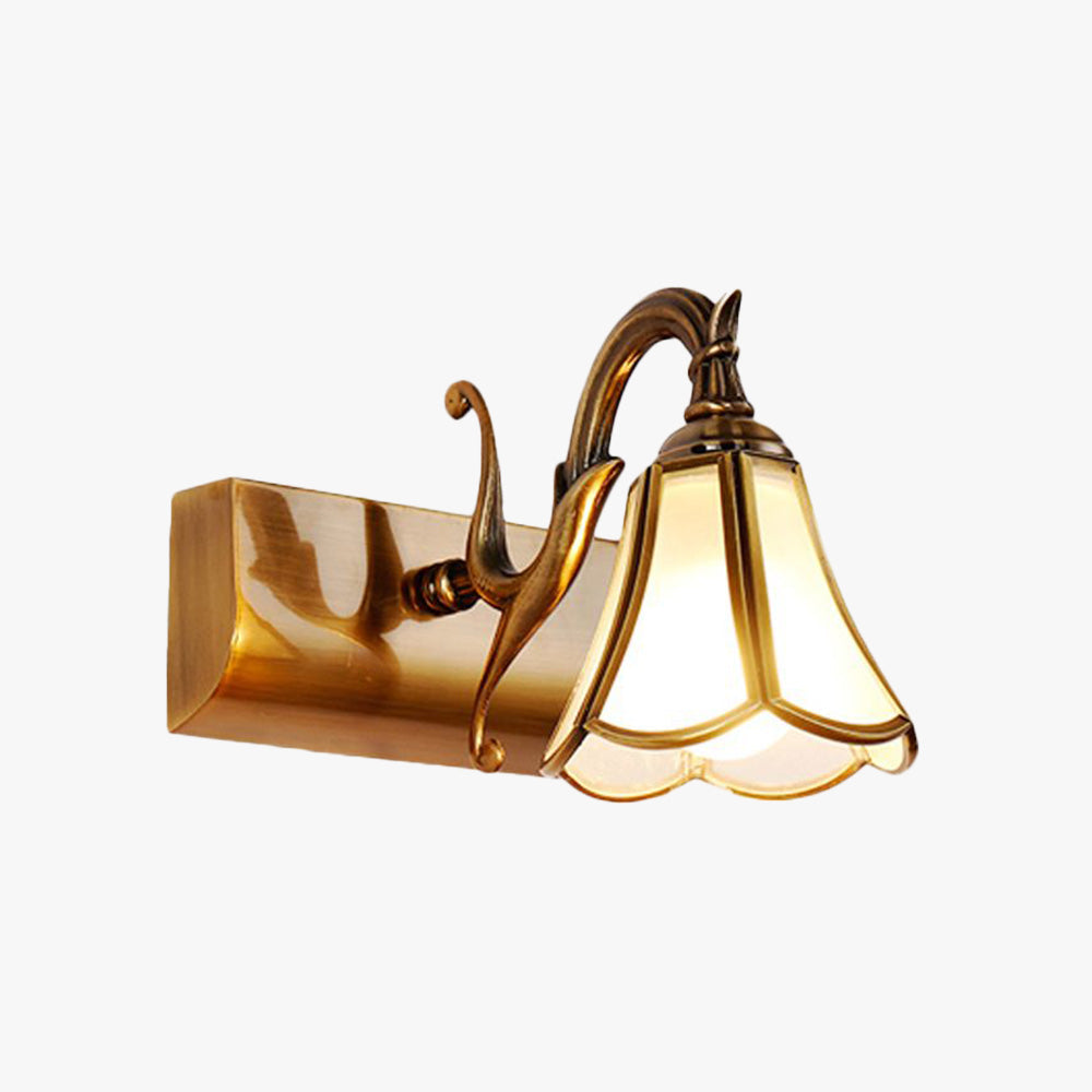 Ray Design Italien Floride Applique Murale à miroir LED Marron Métal Salle de Bain - Neutralighting