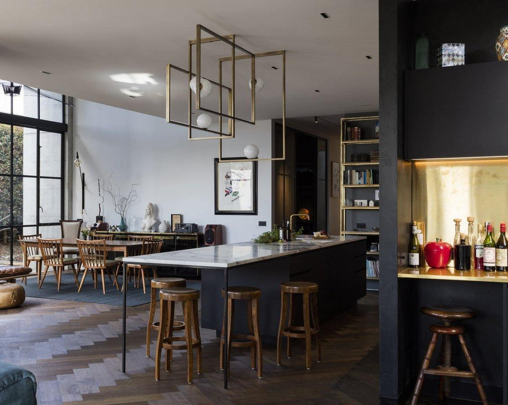 Lustra Chandelier Mondrian en Verre et Laiton Moderne - Neutralighting