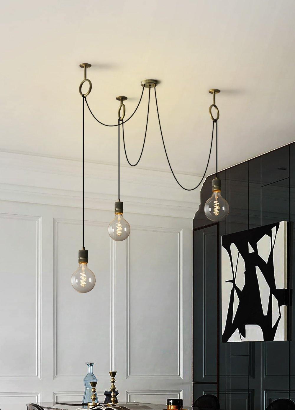 Lustra Chandelier Industrial Spider Bulb Hanging - Neutralighting