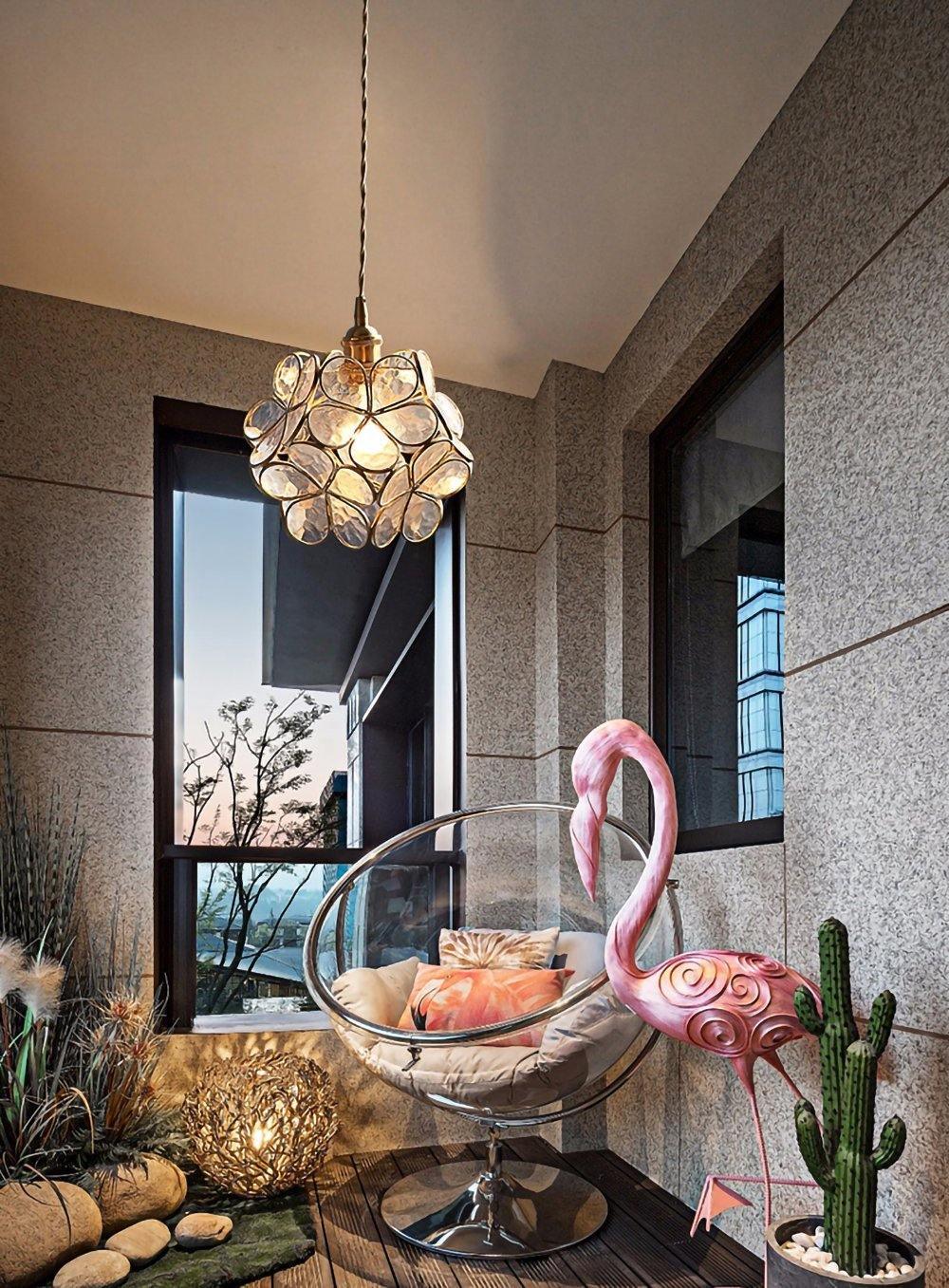 Lustra Suspension en Verre en Forme de Pétale pour Cuisine - Neutralighting